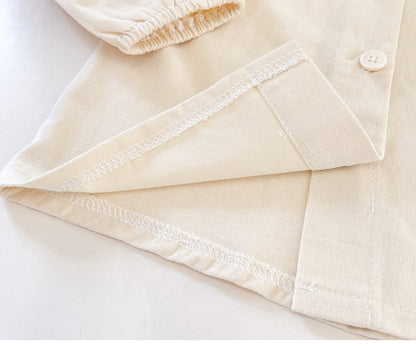 Dress + Embroidered Children's Shirt with Little Flowers