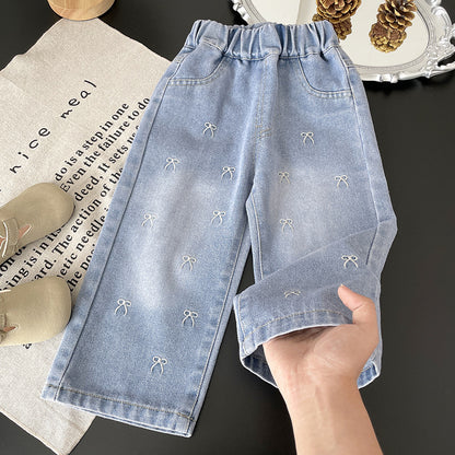 Girls' Jeans with Little Bows