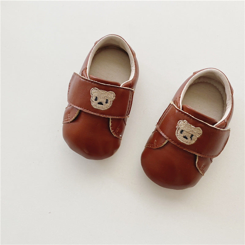 Zapatos de osito de peluche con velcro para niños 
