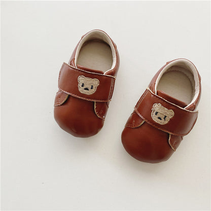 Zapatos de osito de peluche con velcro para niños 