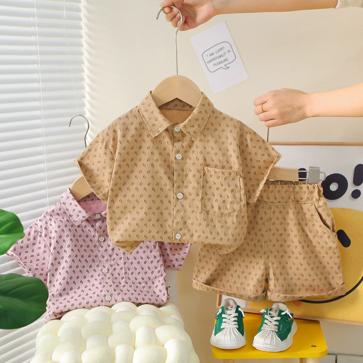 Modern Boys' Outfit with Prints