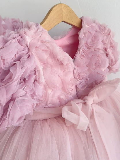 Flower and Tulle Party Dress