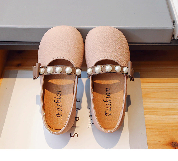 Zapatillas deportivas de moda para niños con perlas 