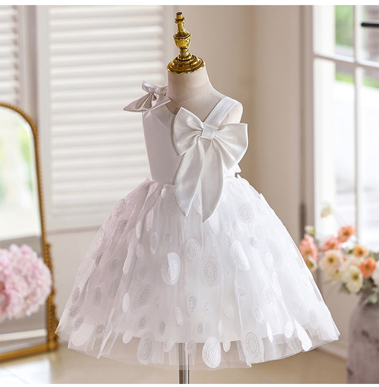 Luxury Children's Party Dress with Bows