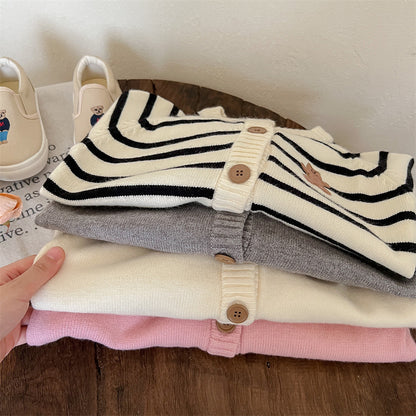 Abrigo de osito de punto para mujer y niño 