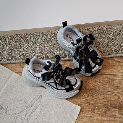 Zapatillas de tenis para niñas con doble lazo 