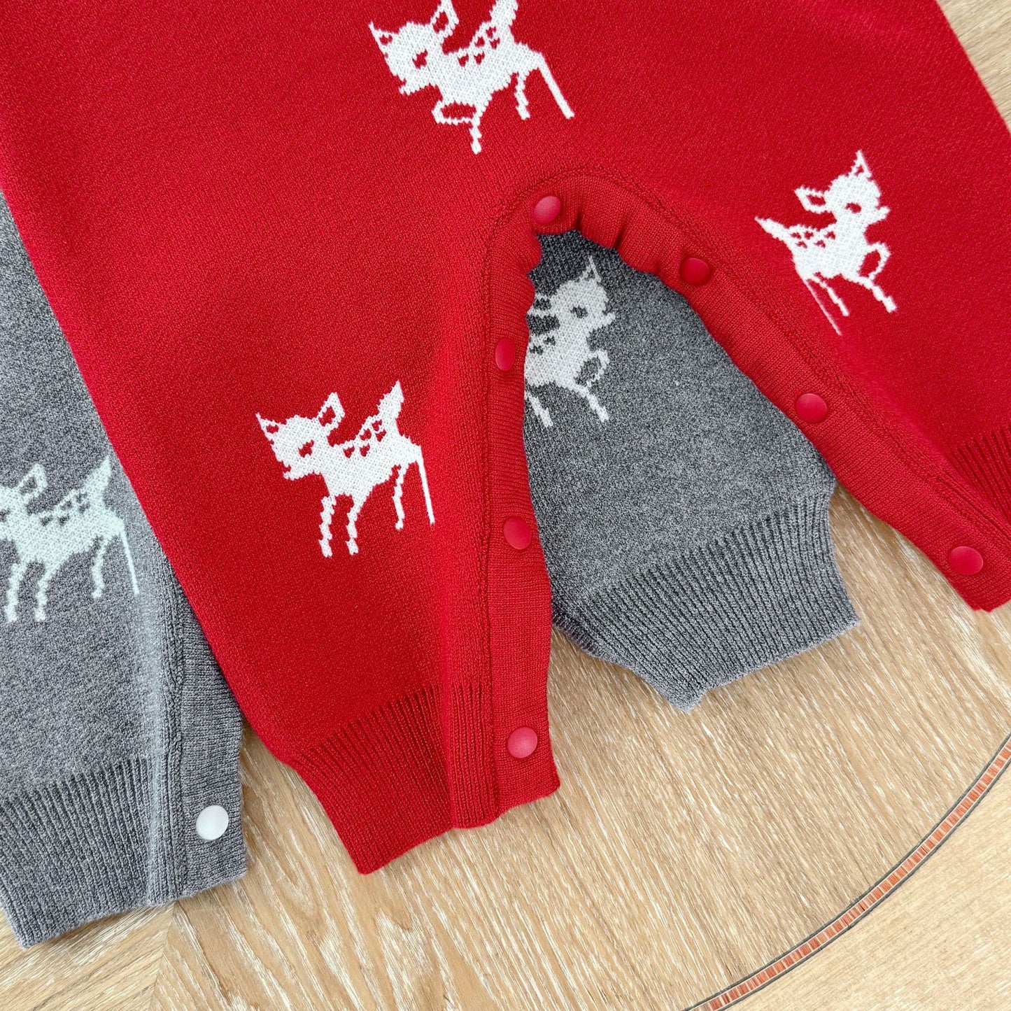 Children's Knitted Jumpsuit with Animal Print