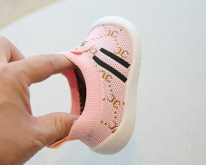 Kids' Sneakers with Soft Sole and Bunny Design