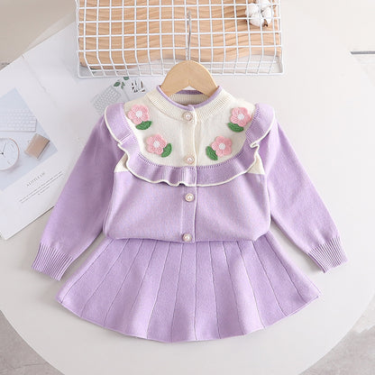 Conjunto de cuello tejido para mujer y niña Blossom 