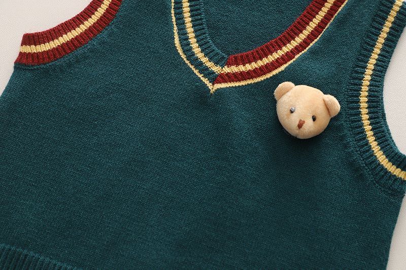 Children's Teddy Bear Set with Bow Tie
