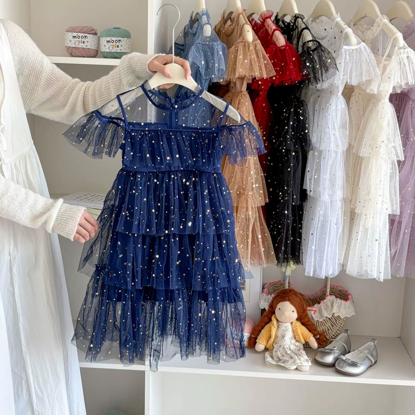 Children's Tulle Dress with Little Stars