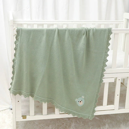 Teddy Bear Knitted Blanket