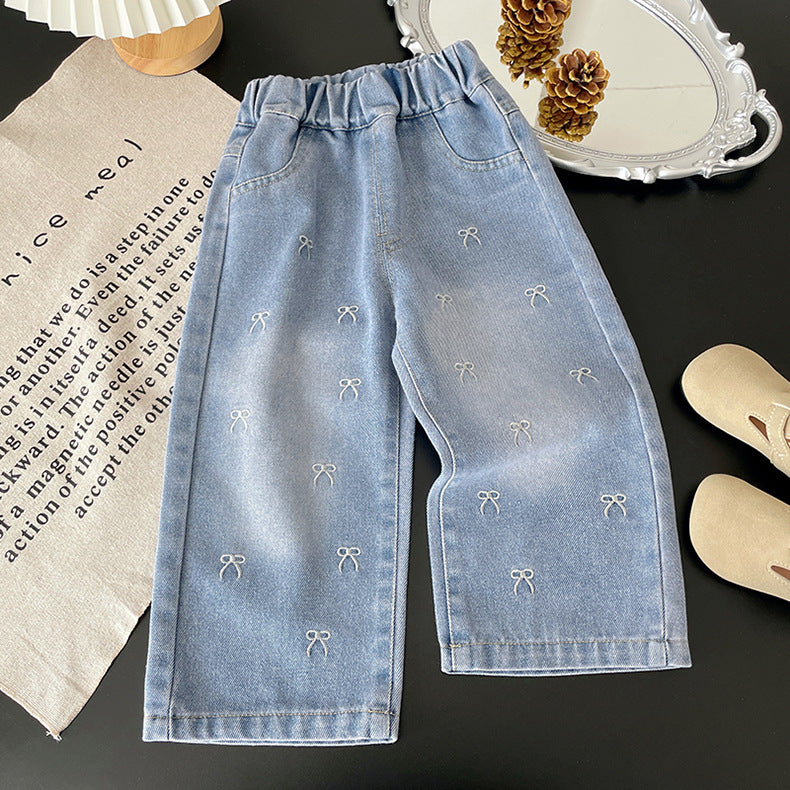 Girls' Jeans with Little Bows