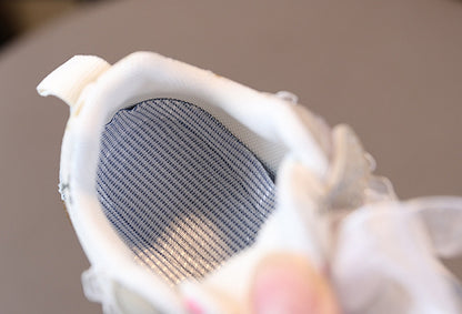 Children's Sneakers with Flowers and Bow