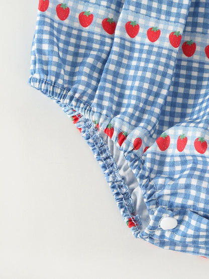 Blue Strawberry Girls' Bodysuit