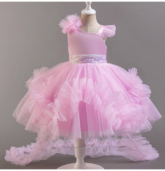 Party Dress with Tulle Ruffles
