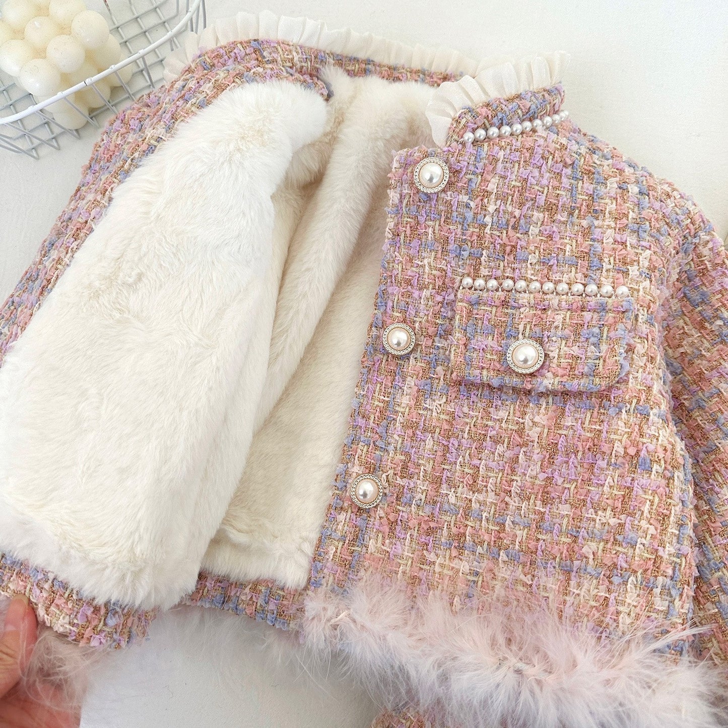 Children's Tweed Pearl Set