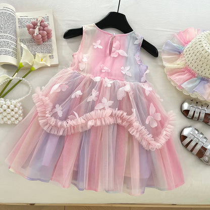 Children's Tulle Dress with Butterflies