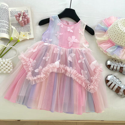 Children's Tulle Dress with Butterflies
