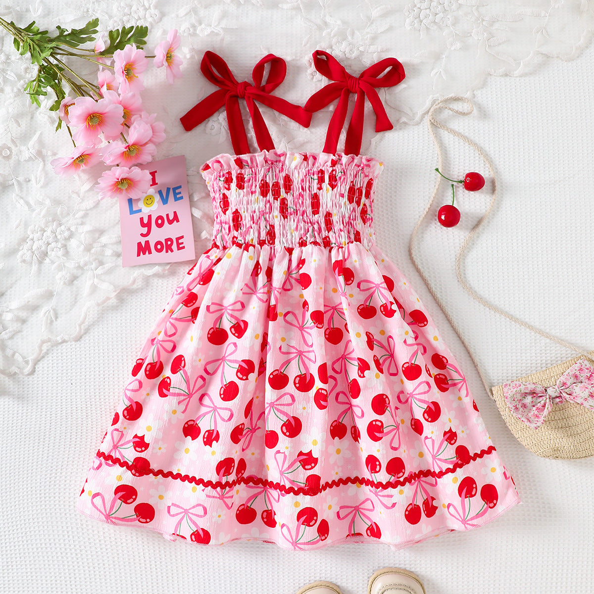Cherry Print Children's Dress