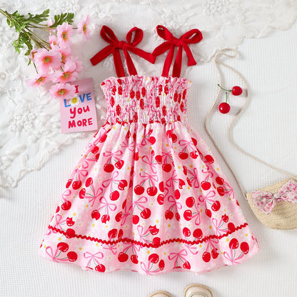 Cherry Print Children's Dress