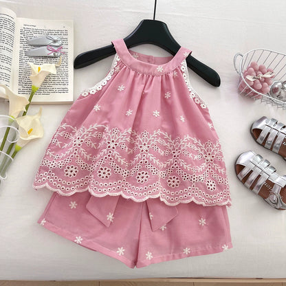 Girls' Floral Lace Set