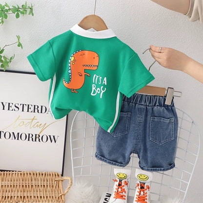 Boys' Dino Polo Shirt Set