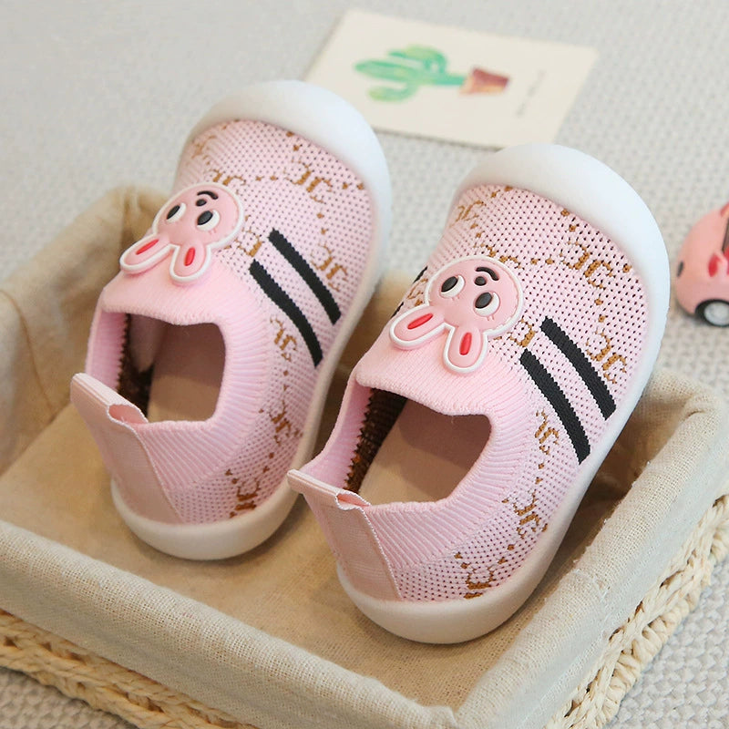 Kids' Sneakers with Soft Sole and Bunny Design