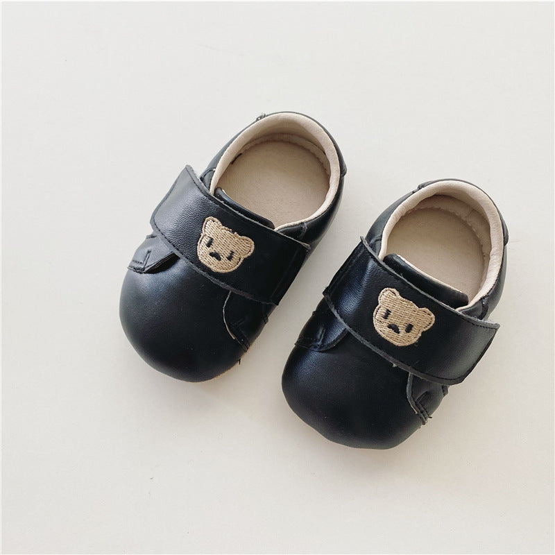 Zapatos de osito de peluche con velcro para niños 