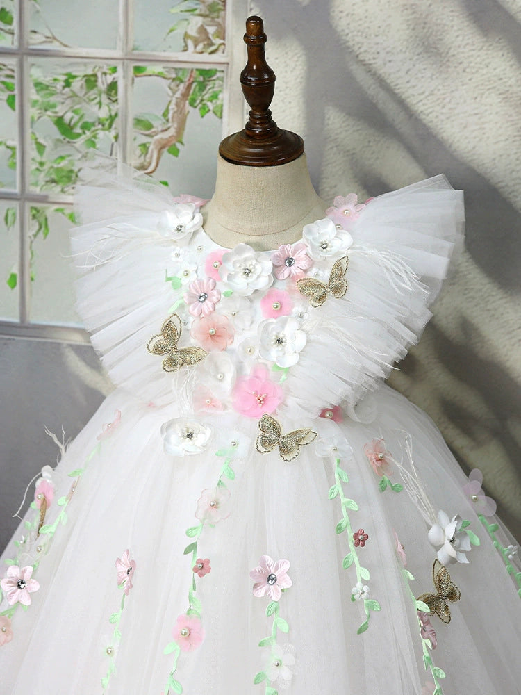 Children's Party Dress with Flowers