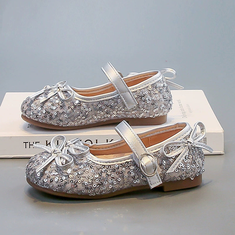 Children's Shoes with Glitter and Bows