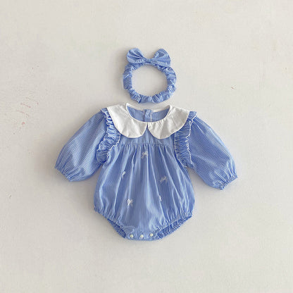 Body/ Striped Children's Dress with Bow