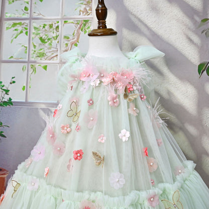 Children's Flower Tulle Dress
