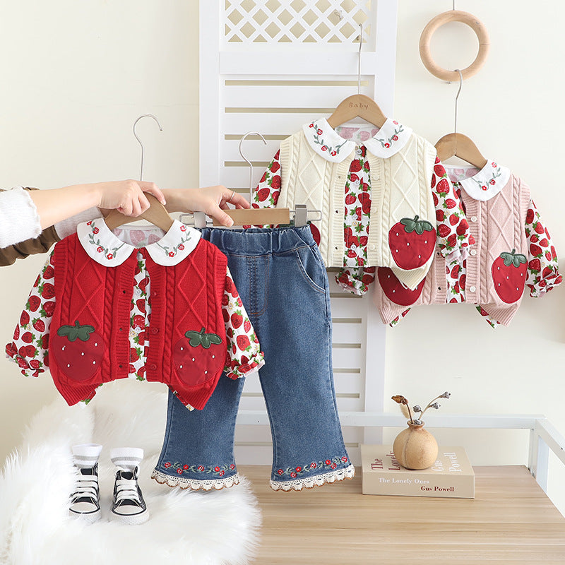 Children's Set 3 Pieces Strawberry Shortcake