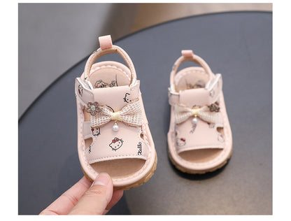 Children's Kitten Bow Sandal