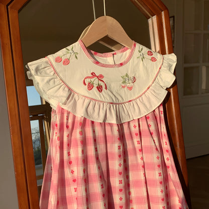 Children's Summer Dress Strawberries