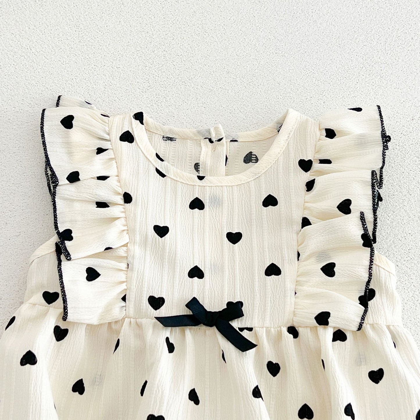 Girls' Bodysuit with Hearts
