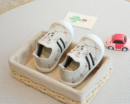 Kids' Sneakers with Soft Sole and Bunny Design