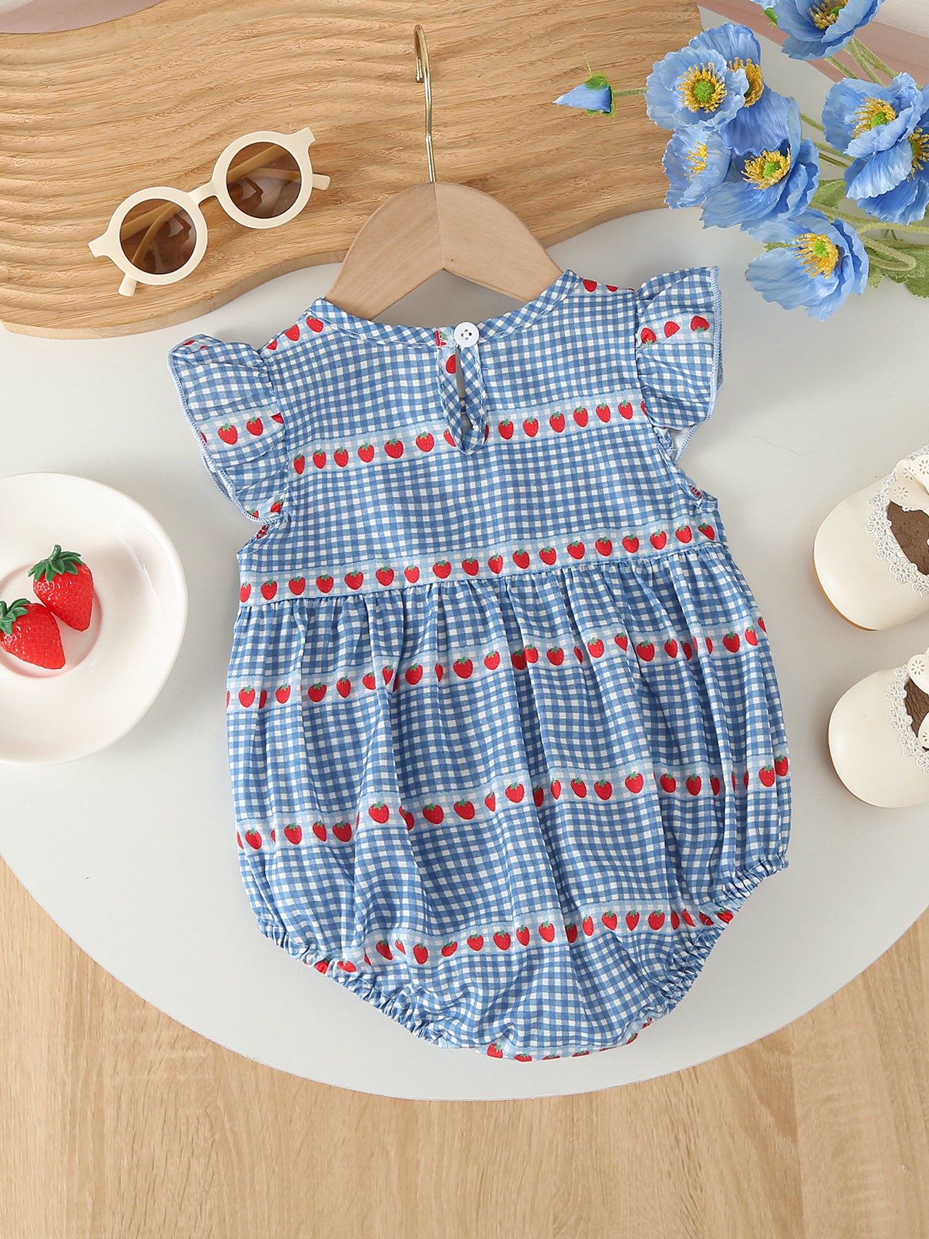 Blue Strawberry Girls' Bodysuit
