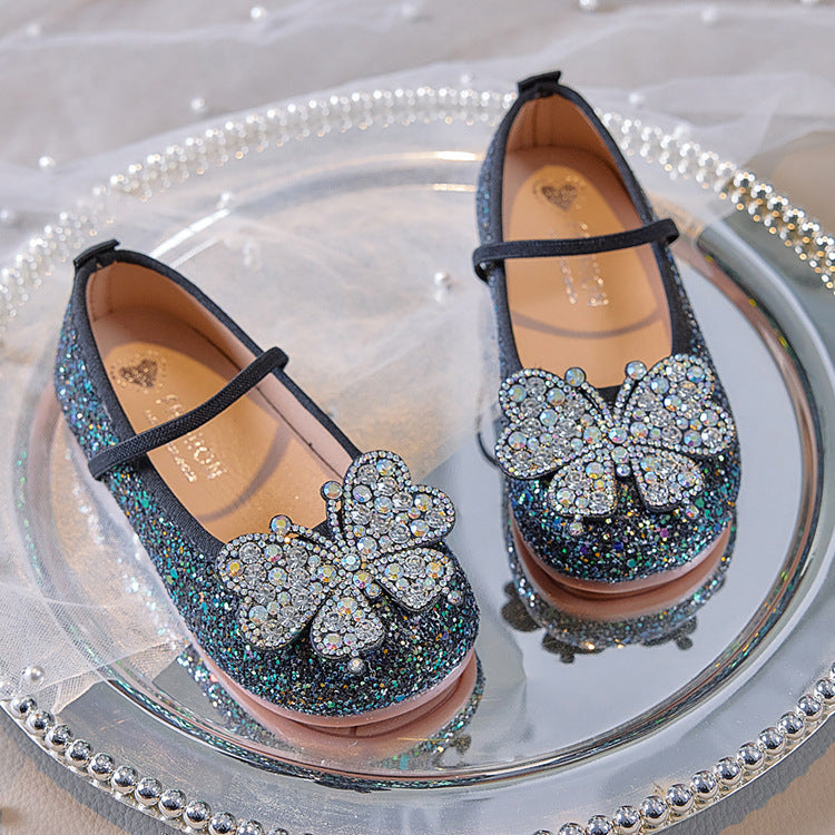 Children's Butterfly Shoes with Glitter