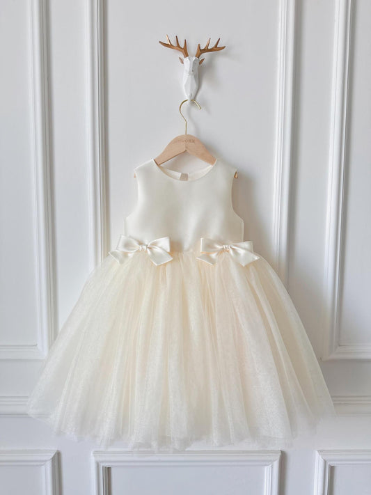 Children's Dress with Bows and Tulle