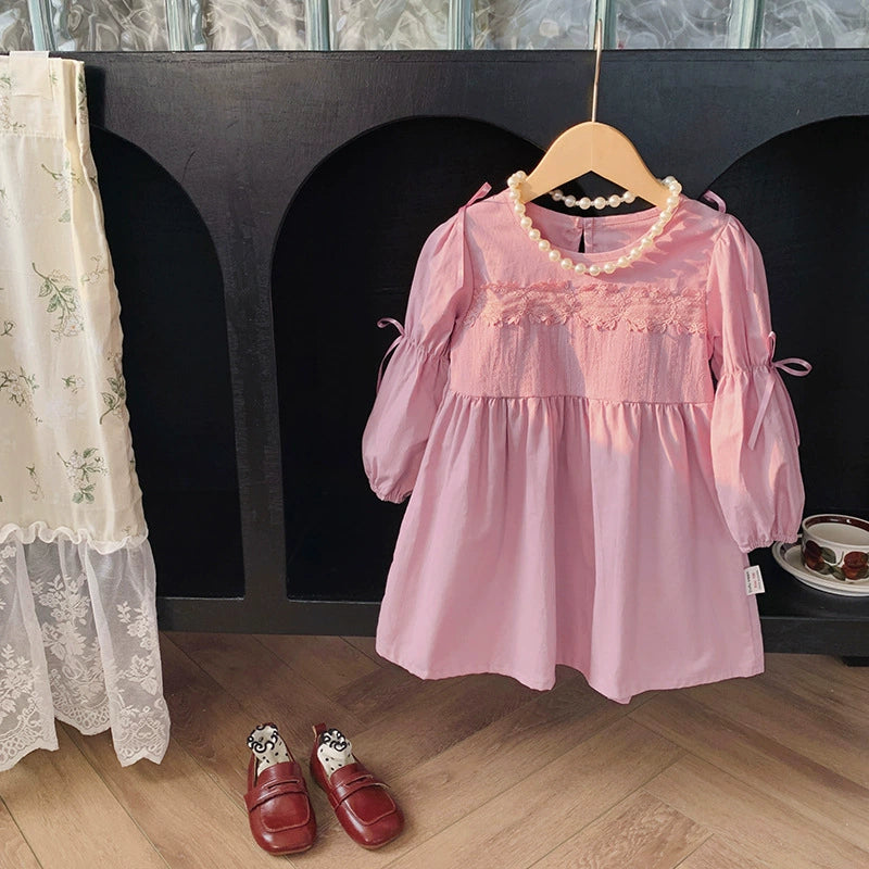 Children's Lace Dress with Bows