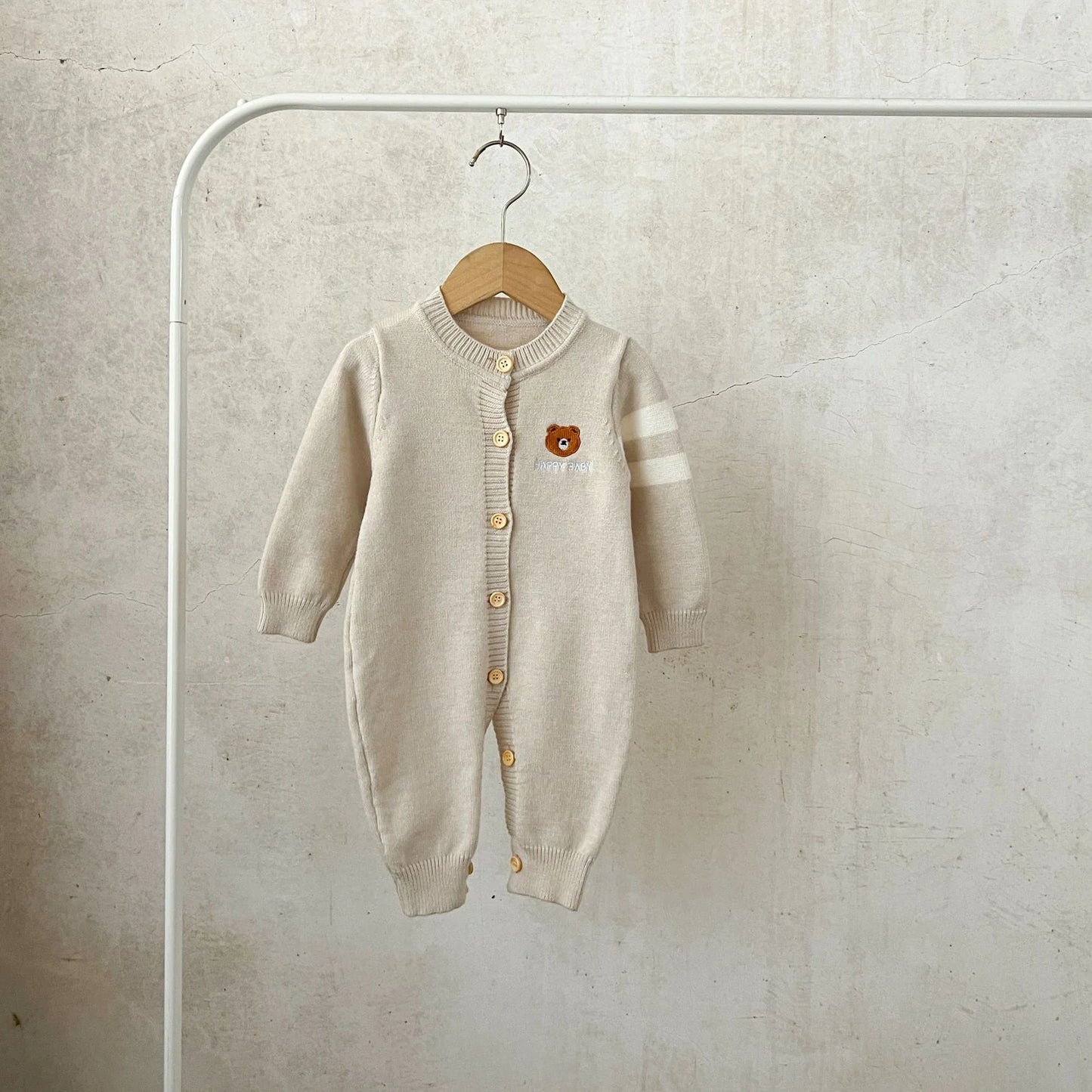 Children's Knitted Bear Jumpsuit