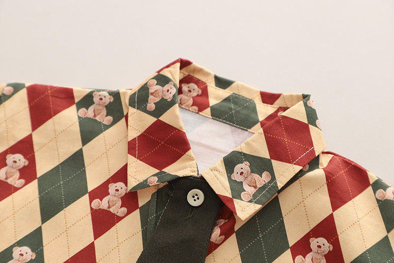 Children's Teddy Bear Set with Bow Tie