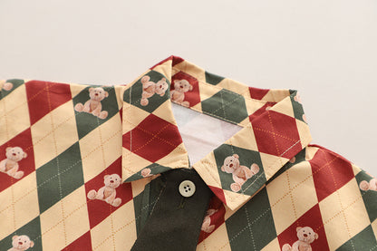 Children's Teddy Bear Set with Bow Tie