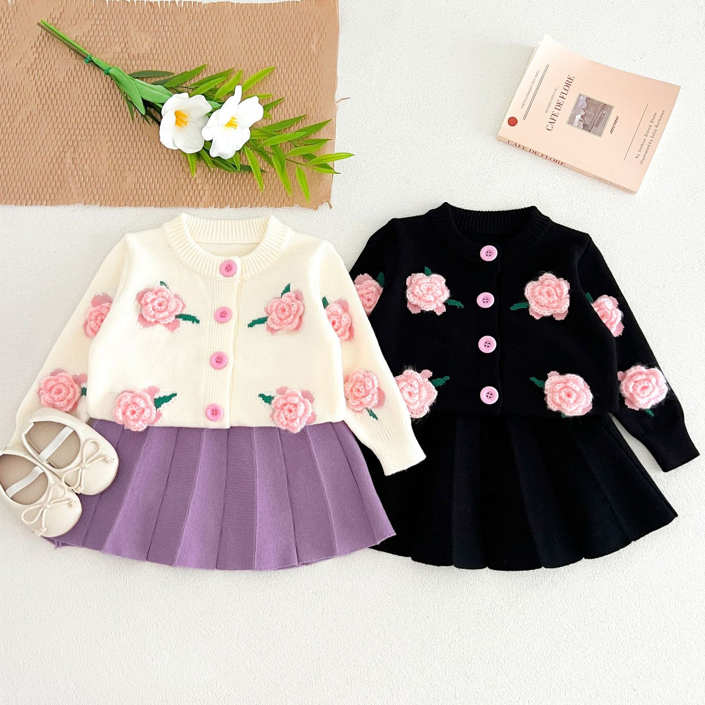 Mussi Winter Floral Knit Children's Set