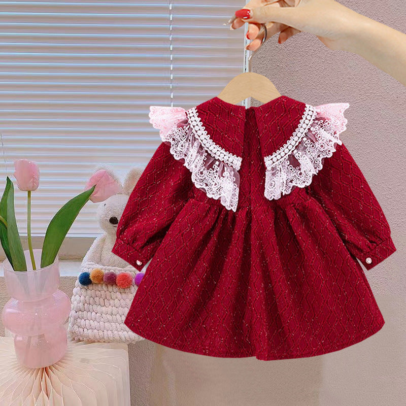 Children's Dress with Lace Detail