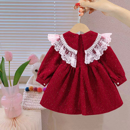 Children's Dress with Lace Detail