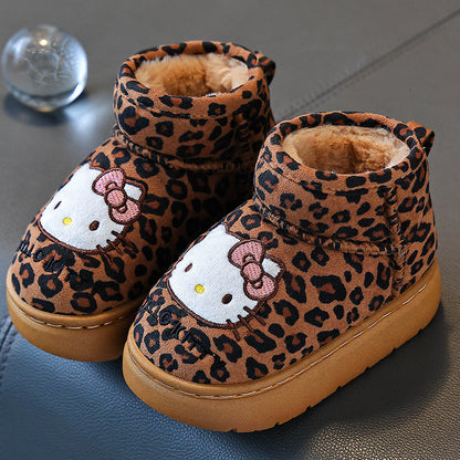 Fashion Boots PU Short Plush Warm Girls Boots