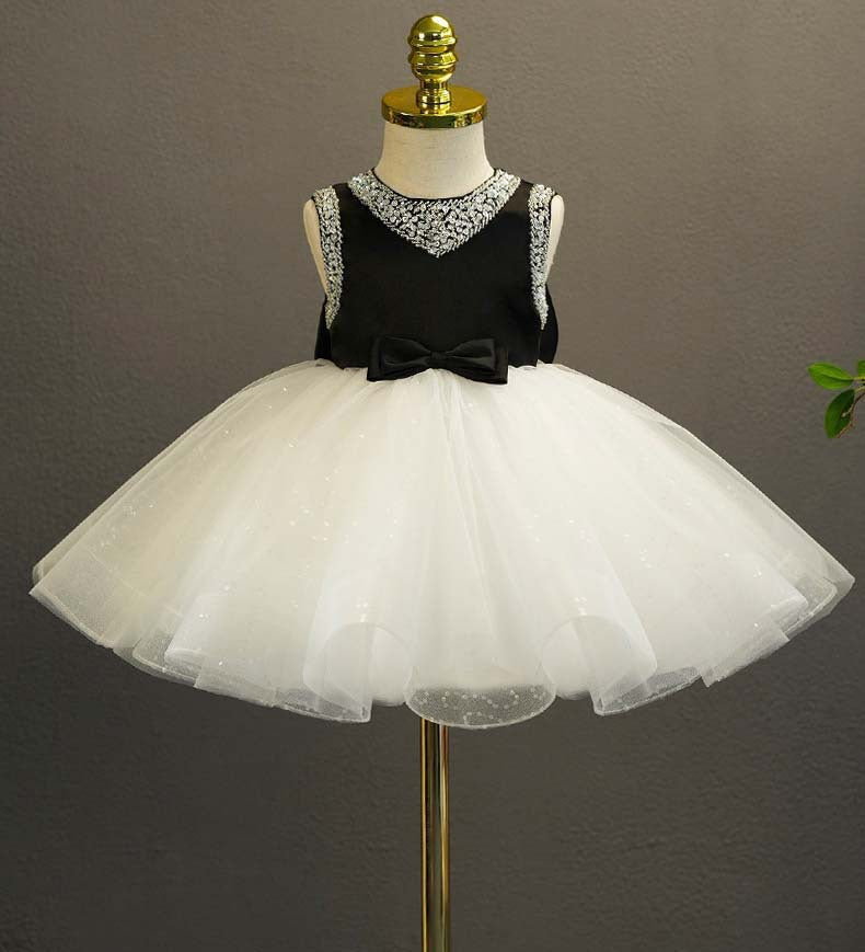 Party Dress with Bow and Rhinestones